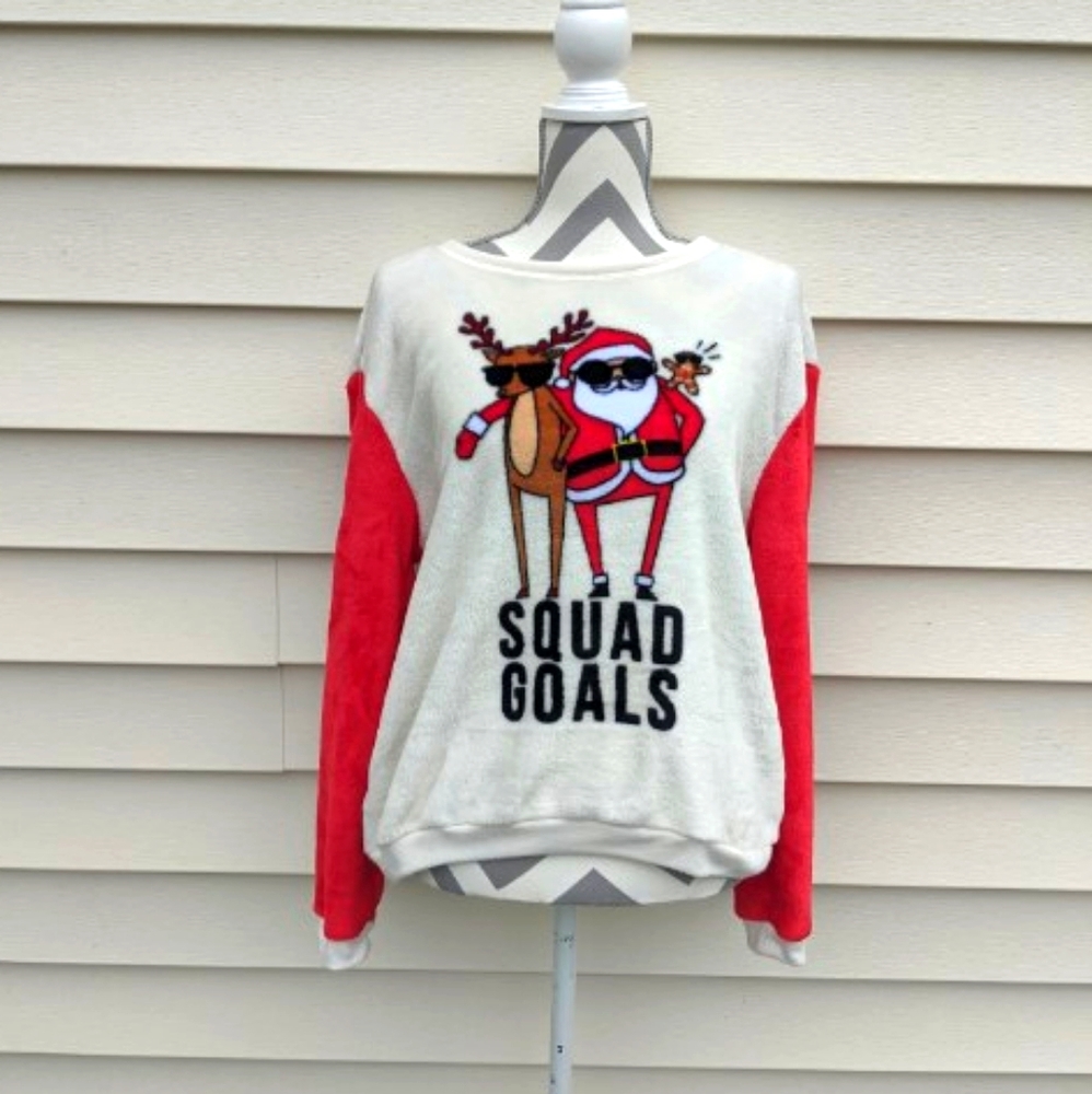 Santa/reindeer Christmas sweater lounge wear